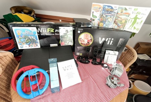 Nintendo wii schwarz inkl - nintendo, schwarz,